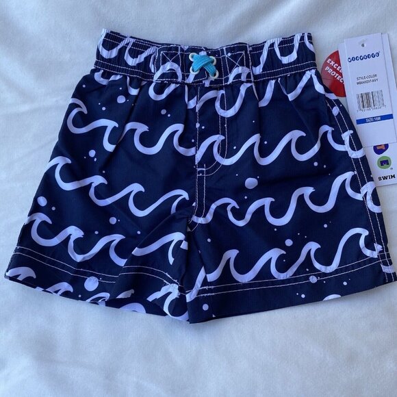 Wippette Bundle of 2 Drawstring Swim Trunks Shorts Boys Sizes 12M-18M Quick Dry - Picture 14 of 16